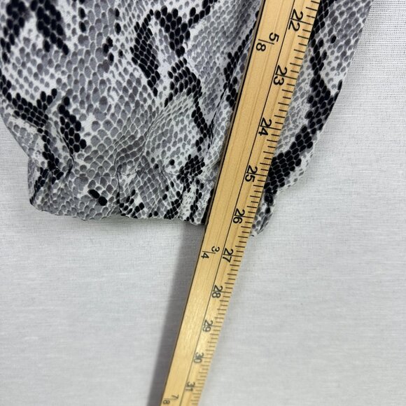 EXPRESS WOMEN'S HIGH RISE SNEAKSKIN PRINT CUFFED ANKLES JOGGER PANTS SIZE M - Picture 9 of 12